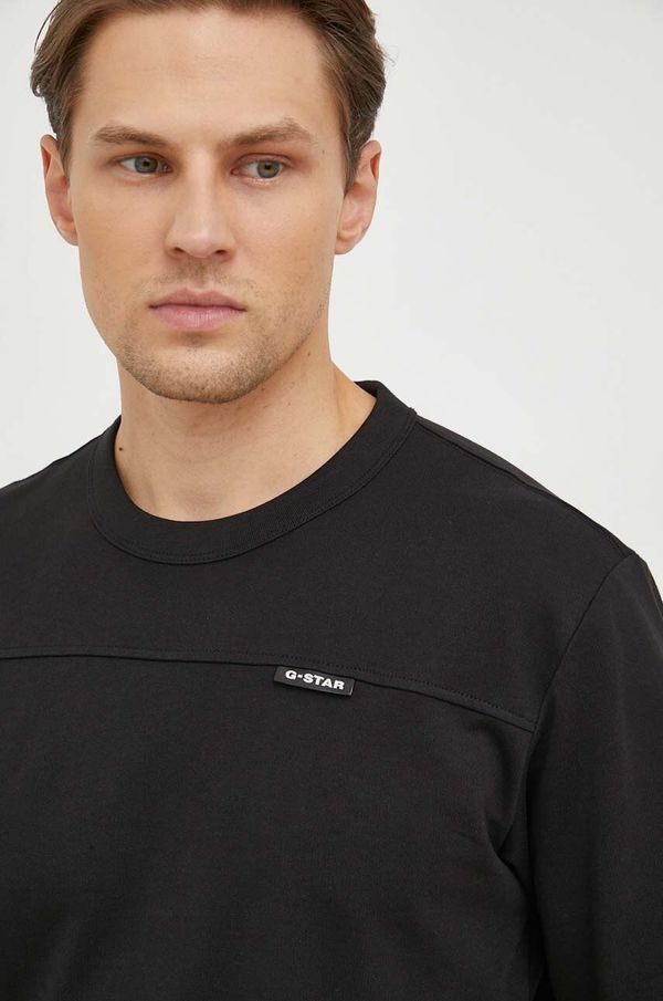 G-Star Raw Pamučna majica dugih rukava G-Star Raw boja: crna, bez uzorka