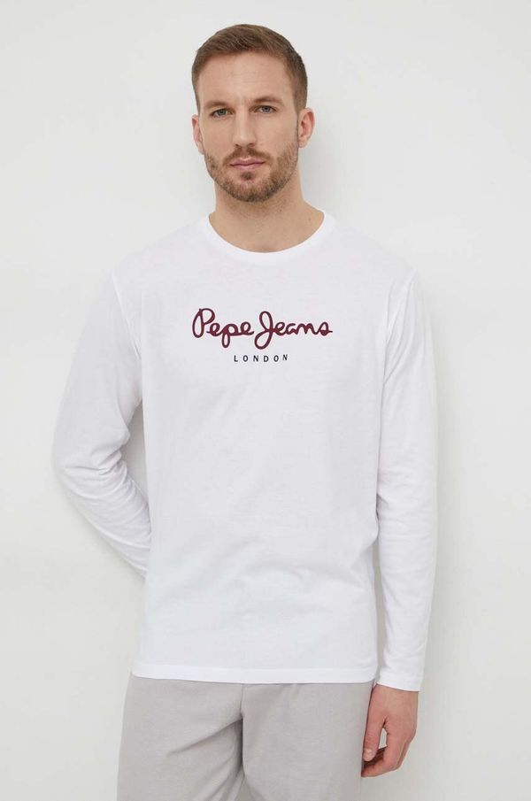 Pepe Jeans Pamučna majica dugih rukava Pepe Jeans Eggo Long boja: bijela
