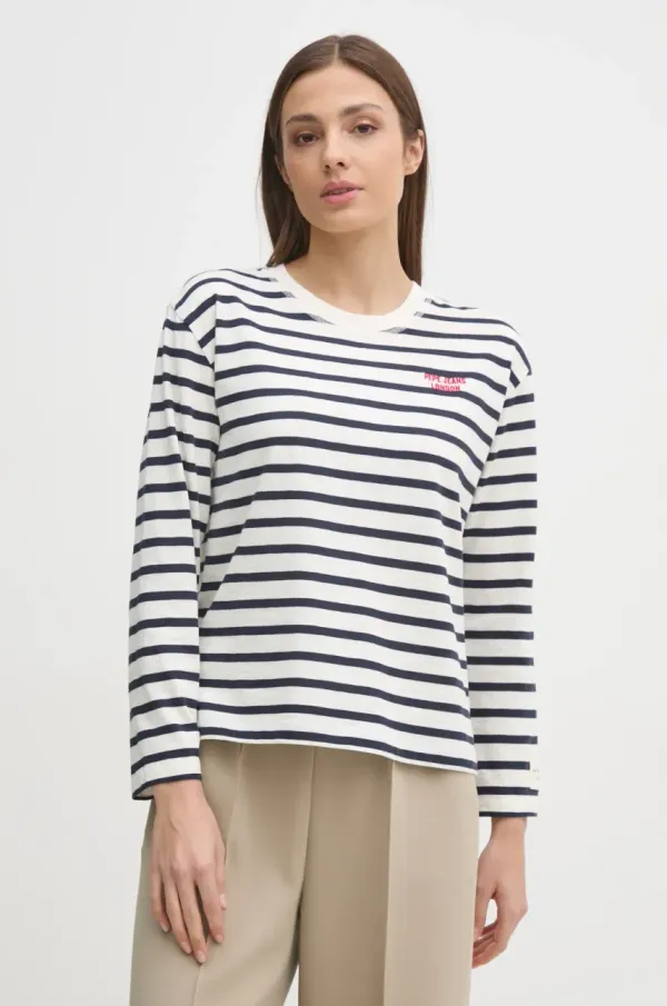 Pepe Jeans Pamučna majica dugih rukava Pepe Jeans RIO boja: tamno plava, PL506018
