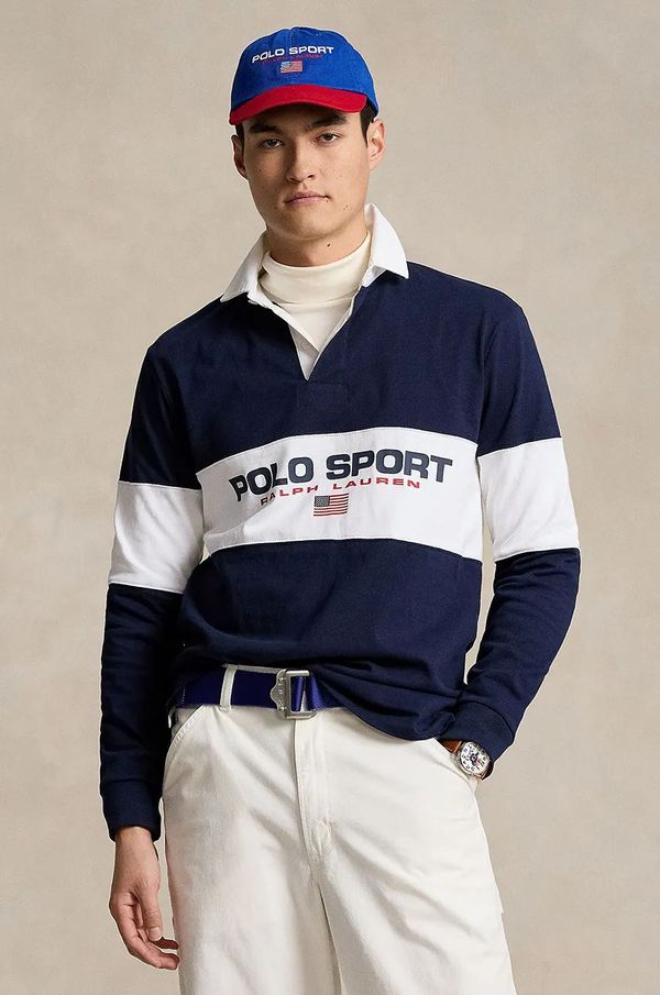 Polo Ralph Lauren Pamučna majica dugih rukava Polo Ralph Lauren boja: zelena, s uzorkom, 710938458