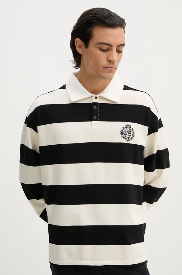 The Kooples Pamučna majica dugih rukava The Kooples boja: crna, s uzorkom, HPOL29004K