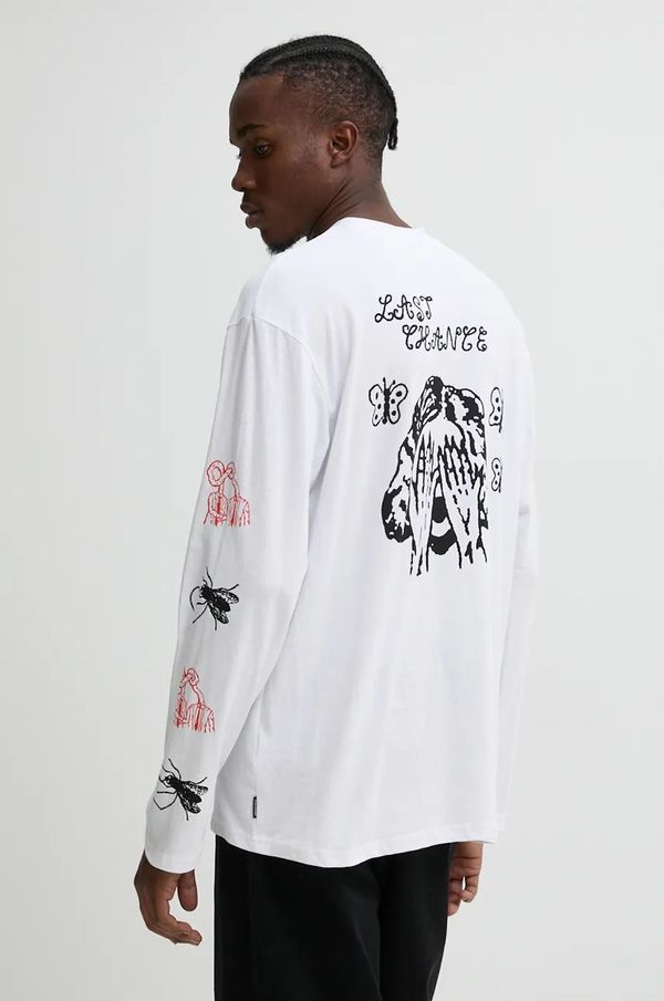Volcom Pamučna majica dugih rukava Volcom x KEUTCHI boja: bijela, s tiskom, A3632407