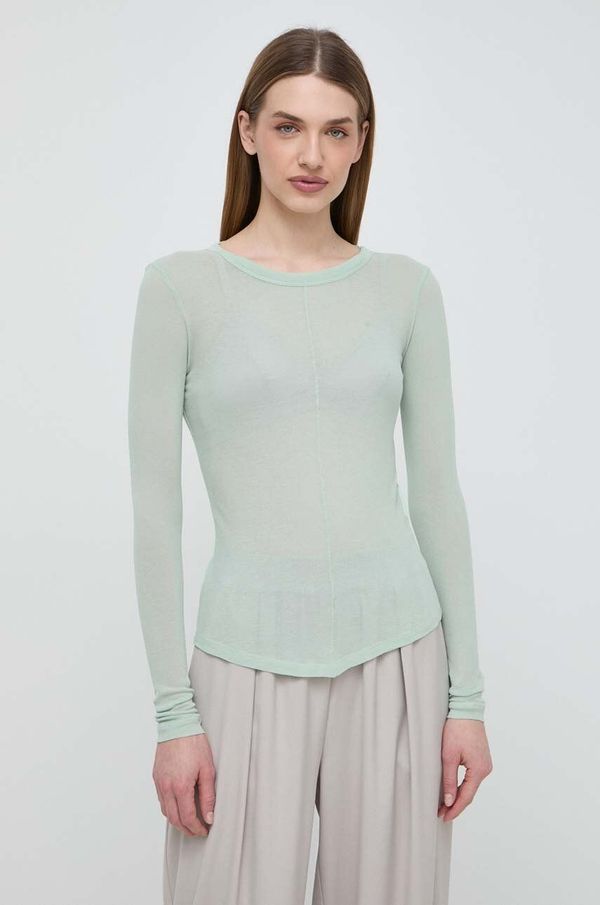 Weekend Max Mara Pamučna majica dugih rukava Weekend Max Mara x Arthur Arbesser boja: zelena, 2415941022600