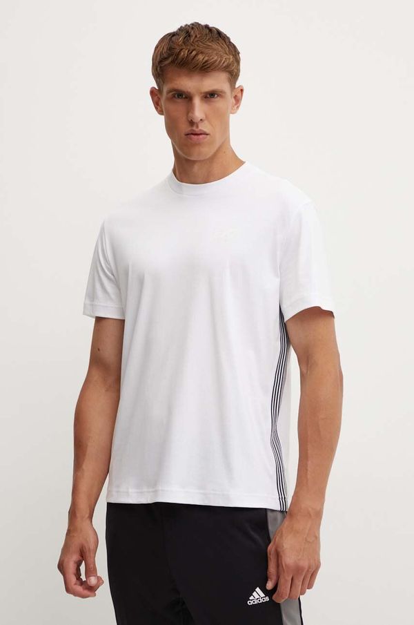 EA7 Emporio Armani Pamučna majica EA7 Emporio Armani za muškarce, boja: bijela, s aplikacijom, PJOLZ.6DPT19