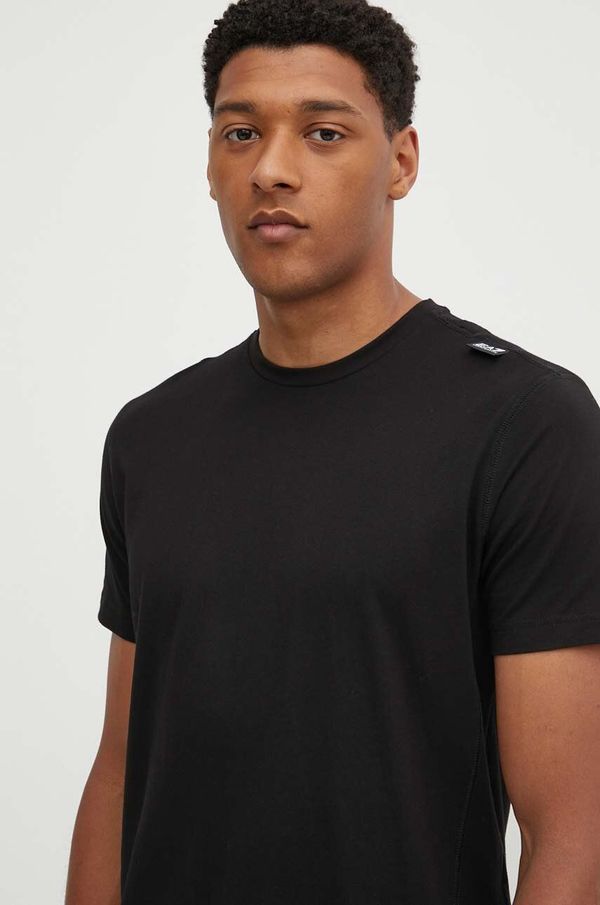 EA7 Emporio Armani Pamučna majica EA7 Emporio Armani za muškarce, boja: crna, s tiskom, PJVPZ.6DPT04