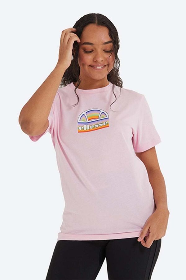 Ellesse Pamučna majica Ellesse boja: ružičasta, SGJ11887-WHITE
