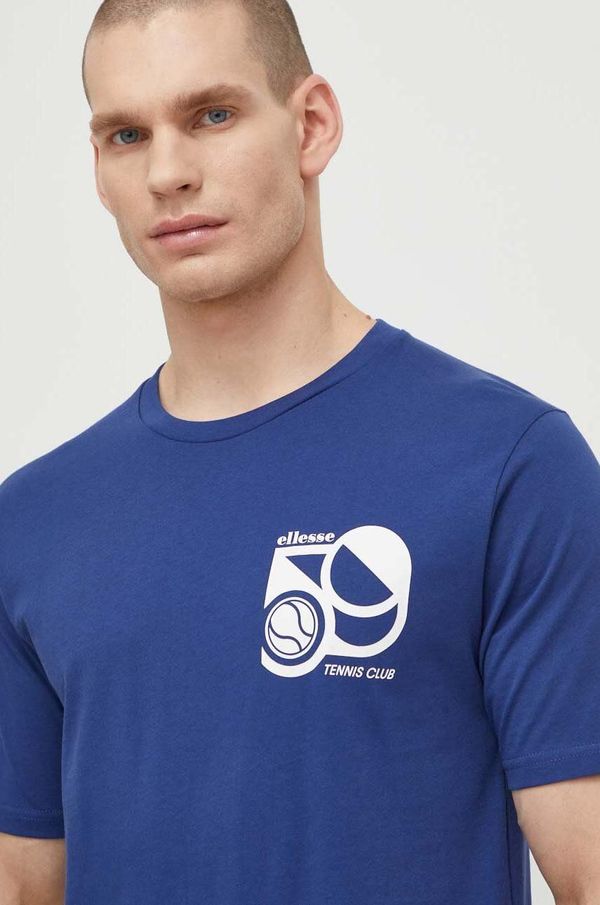 Ellesse Pamučna majica Ellesse Sport Club T-Shirt za muškarce, boja: tamno plava, s tiskom, SHV20273