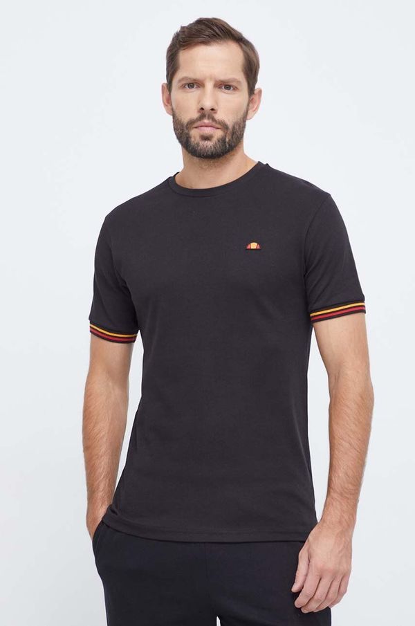 Ellesse Pamučna majica Ellesse za muškarce, boja: crna, bez uzorka