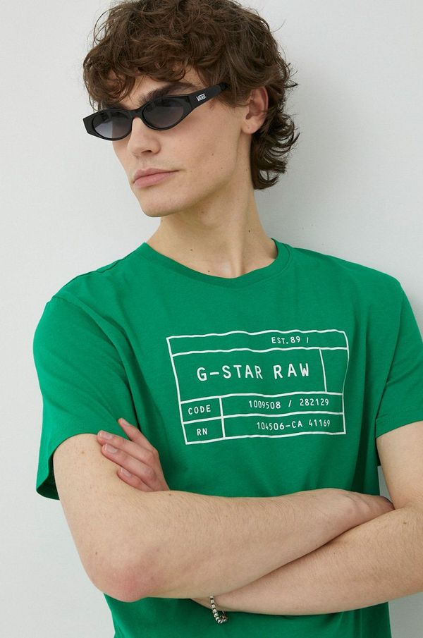 G-Star Raw Pamučna majica G-Star Raw 2-pack boja: smeđa, s tiskom