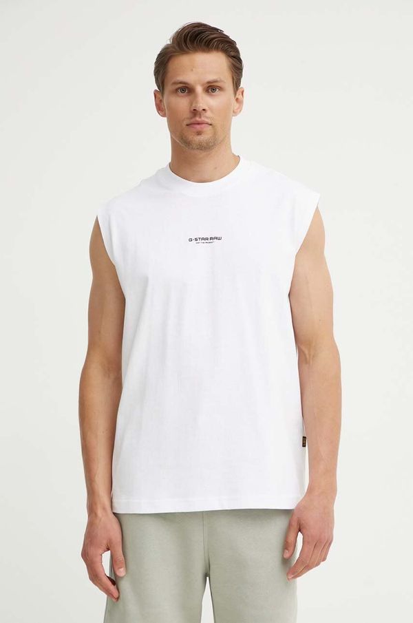 G-Star Raw Pamučna majica G-Star Raw za muškarce, boja: bijela, D24567-C336