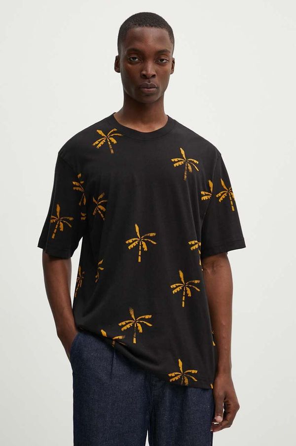 G-Star Raw Pamučna majica G-Star Raw za muškarce, boja: crna, s uzorkom, D24692-C334