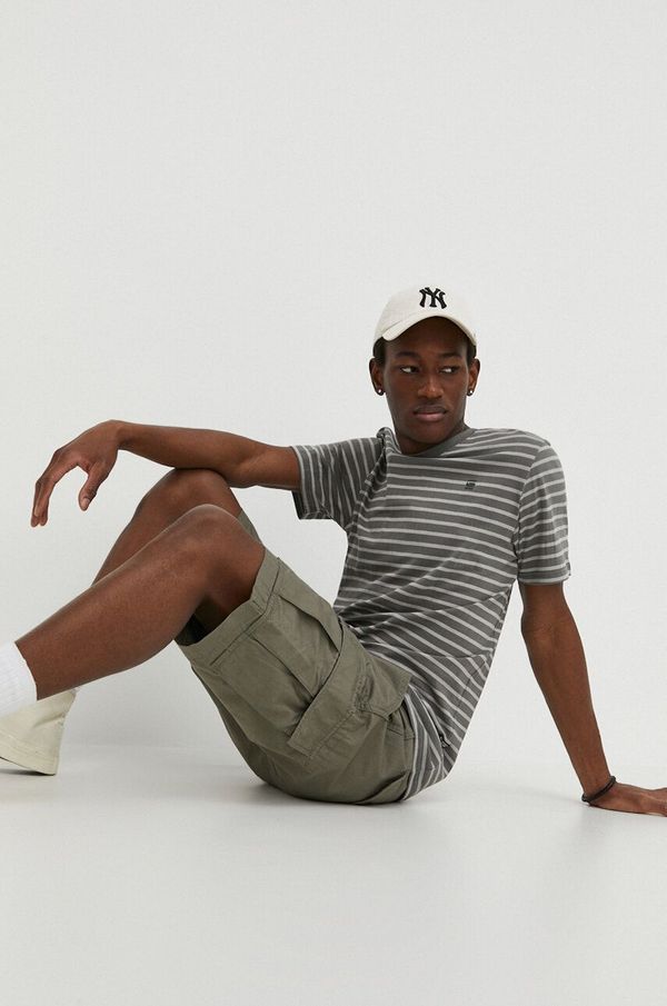 G-Star Raw Pamučna majica G-Star Raw za muškarce, boja: siva, s uzorkom