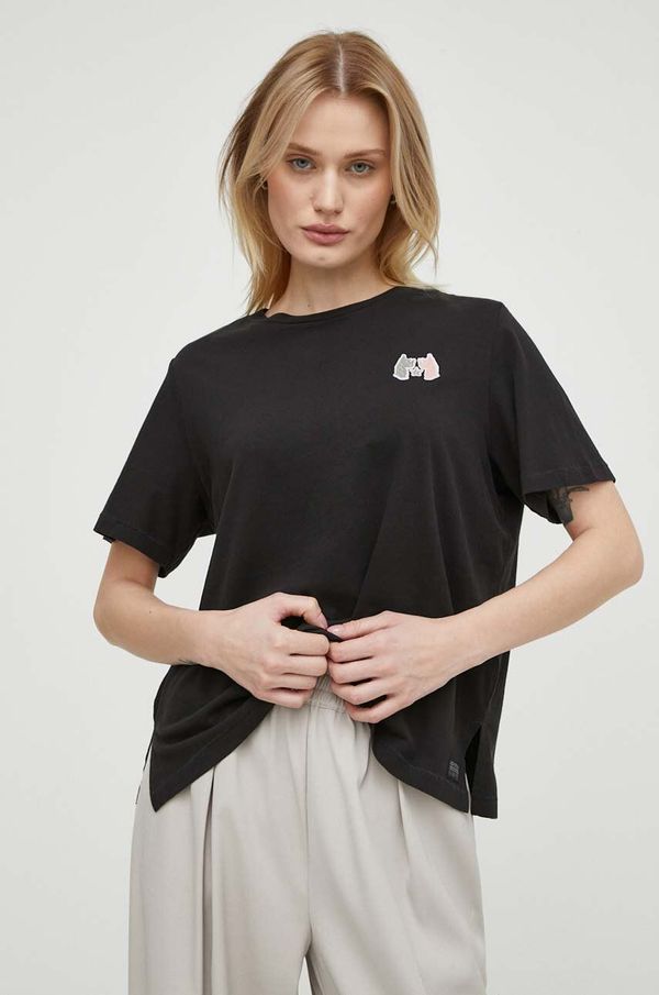 G-Star Raw Pamučna majica G-Star Raw za žene, boja: crna