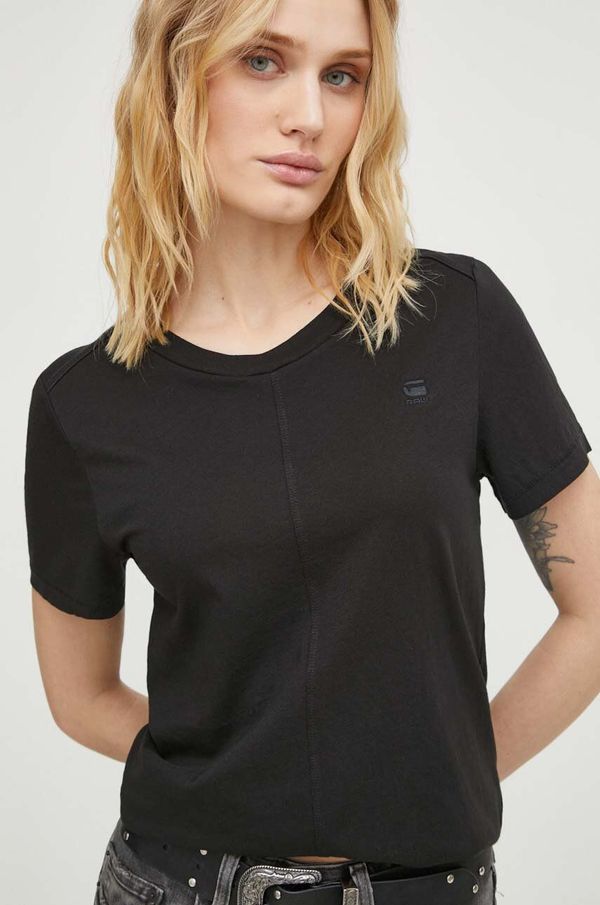 G-Star Raw Pamučna majica G-Star Raw za žene, boja: crna