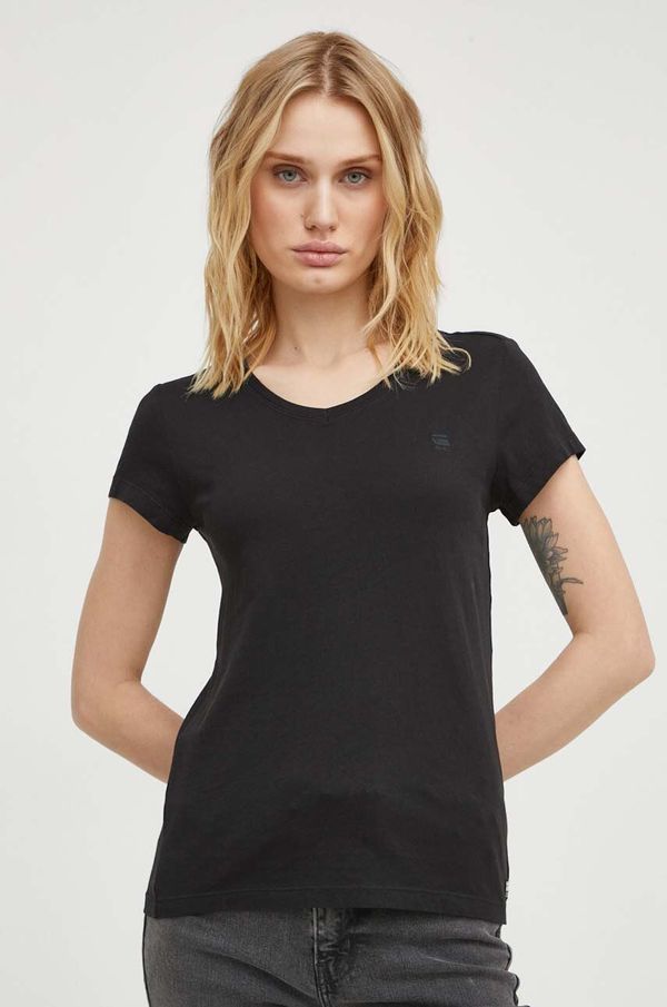 G-Star Raw Pamučna majica G-Star Raw za žene, boja: crna