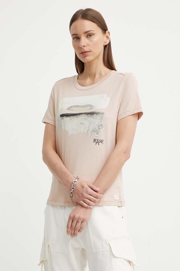 G-Star Raw Pamučna majica G-Star Raw za žene, boja: ružičasta, D24643-4107