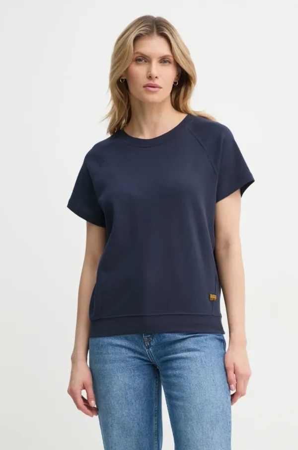 G-Star Raw Pamučna majica G-Star Raw za žene, boja: tamno plava