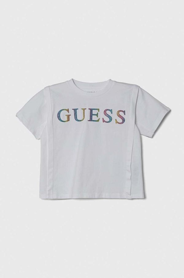 Guess Pamučna majica Guess boja: bijela