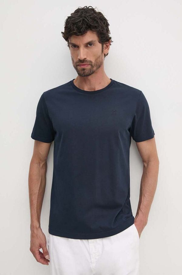 Hackett London Pamučna majica Hackett London za muškarce, boja: tamno plava, bez uzorka, HM500775