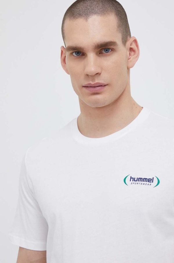 Hummel Pamučna majica Hummel boja: bijela, glatki model