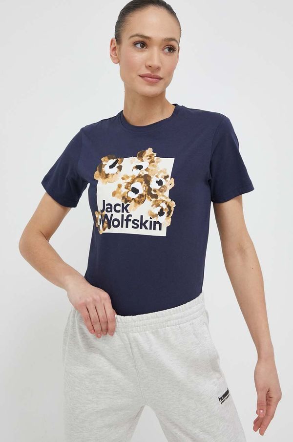 Jack Wolfskin Pamučna majica Jack Wolfskin 10 boja: tamno plava