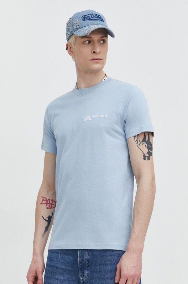 Karl Lagerfeld Jeans Pamučna majica Karl Lagerfeld Jeans za muškarce, s aplikacijom