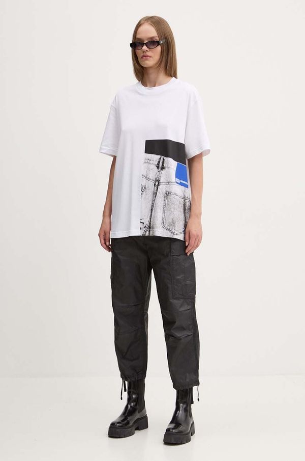 Karl Lagerfeld Jeans Pamučna majica Karl Lagerfeld Jeans za žene, boja: bijela, 246J1706