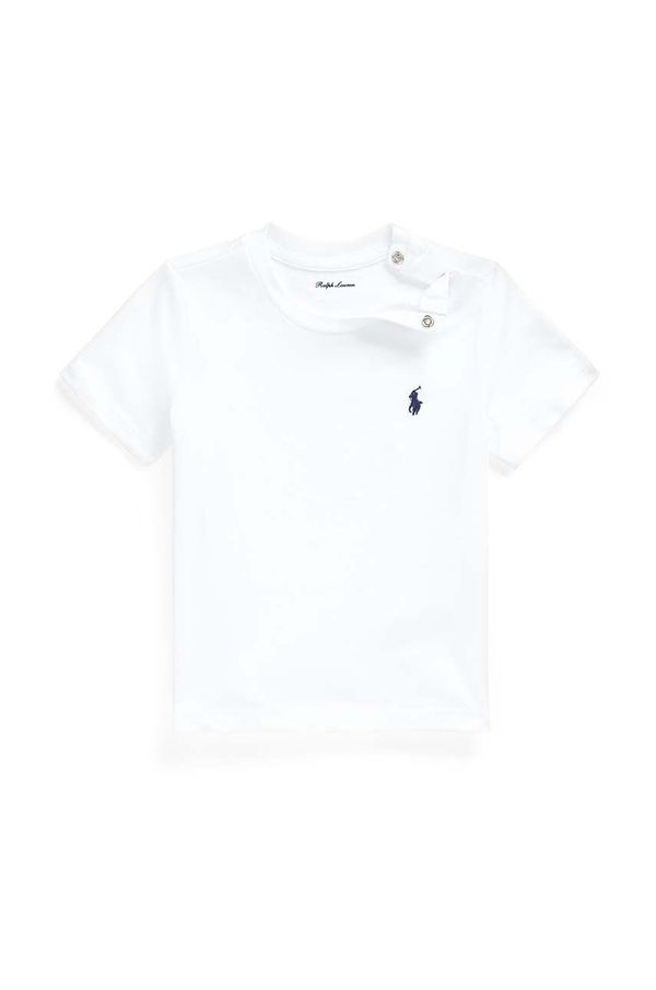 Polo Ralph Lauren Pamučna majica kratkih rukava za bebe Polo Ralph Lauren boja: bijela, bez uzorka, 320832904033