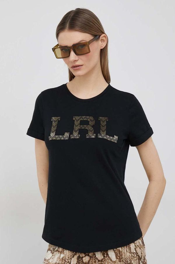 Lauren Ralph Lauren Pamučna majica Lauren Ralph Lauren boja: crna