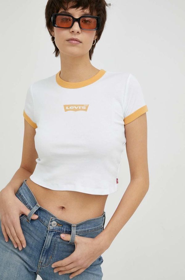 Levi's Pamučna majica Levi's boja: bijela