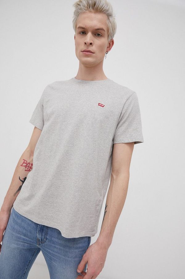 Levi's Pamučna majica Levi's boja: siva, 56605.0130-Neutrals