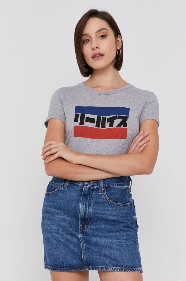 Levi's Pamučna majica Levi's boja: siva