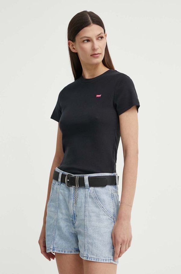 Levi's Pamučna majica Levi's za žene, boja: crna, 000KK