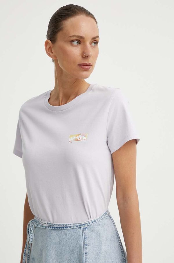 Levi's Pamučna majica Levi's za žene, boja: ljubičasta, 17369