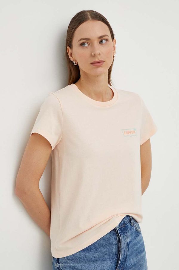 Levi's Pamučna majica Levi's za žene, boja: narančasta