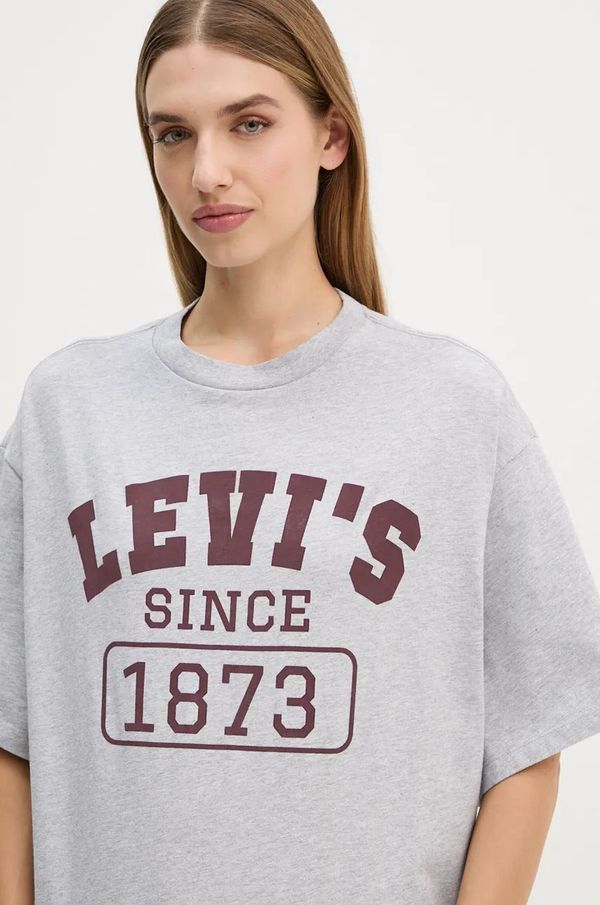 Levi's Pamučna majica Levi's za žene, boja: siva, 000G4