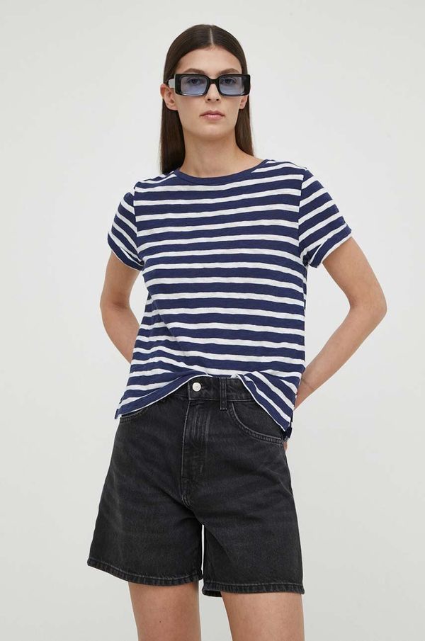 Levi's Pamučna majica Levi's za žene, boja: tamno plava