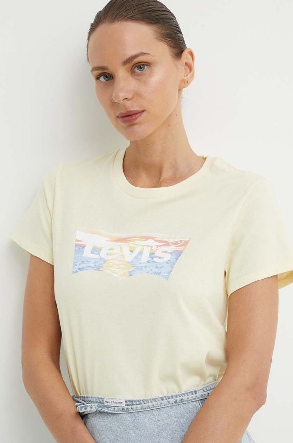 Levi's Pamučna majica Levi's za žene, boja: žuta, 17369