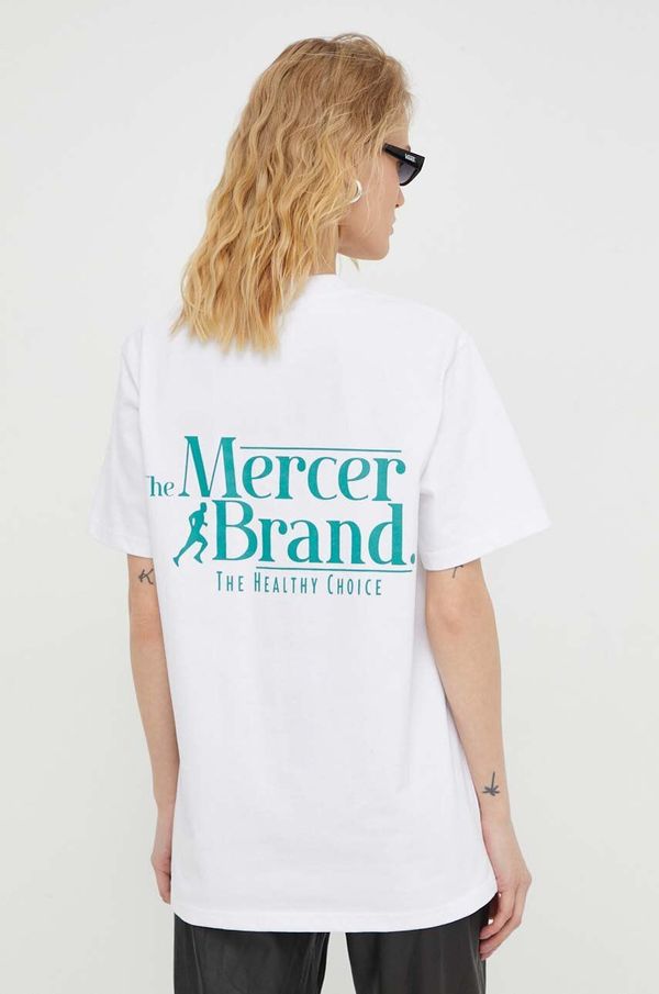Mercer Amsterdam Pamučna majica Mercer Amsterdam boja: bijela, s tiskom