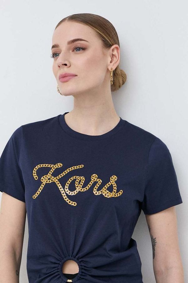MICHAEL Michael Kors Pamučna majica MICHAEL Michael Kors boja: tamno plava