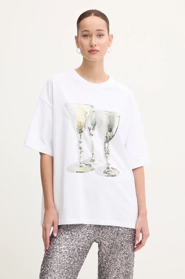MSGM Pamučna majica MSGM za žene, boja: bijela, 3742MDM94.247798