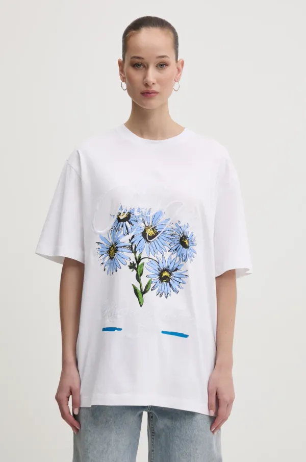 MSGM Pamučna majica MSGM za žene, boja: bijela, 3841MDM133.257269
