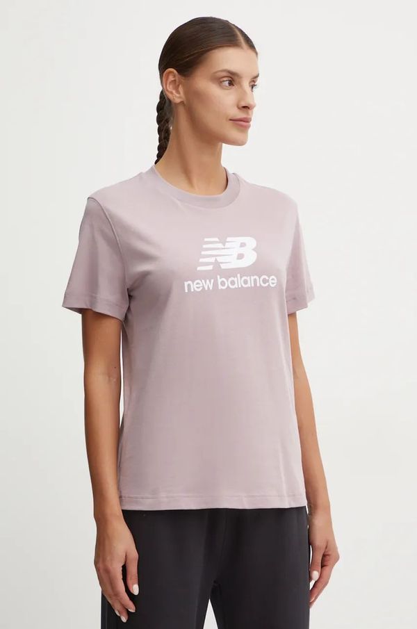 New Balance Pamučna majica New Balance za žene, boja: ljubičasta, WT41502ICW