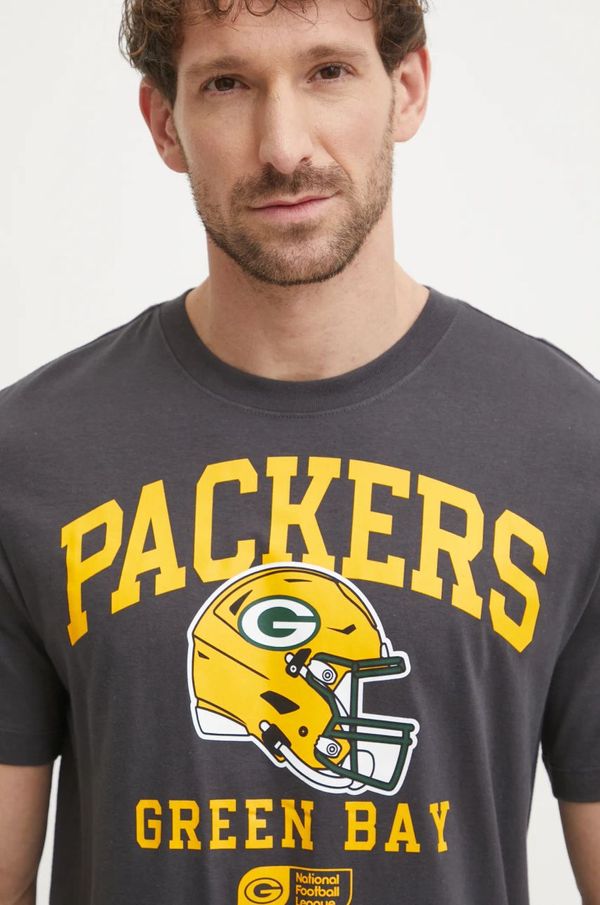 Nike Pamučna majica Nike Green Bay Packers za muškarce, boja: siva, s tiskom, N199-06F-7T-5F1