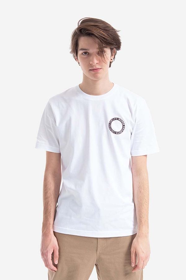 Norse Projects Pamučna majica Norse Projects Johannes BMC Logo Print boja: bijela, s tiskom, N01.0562.0001-0001