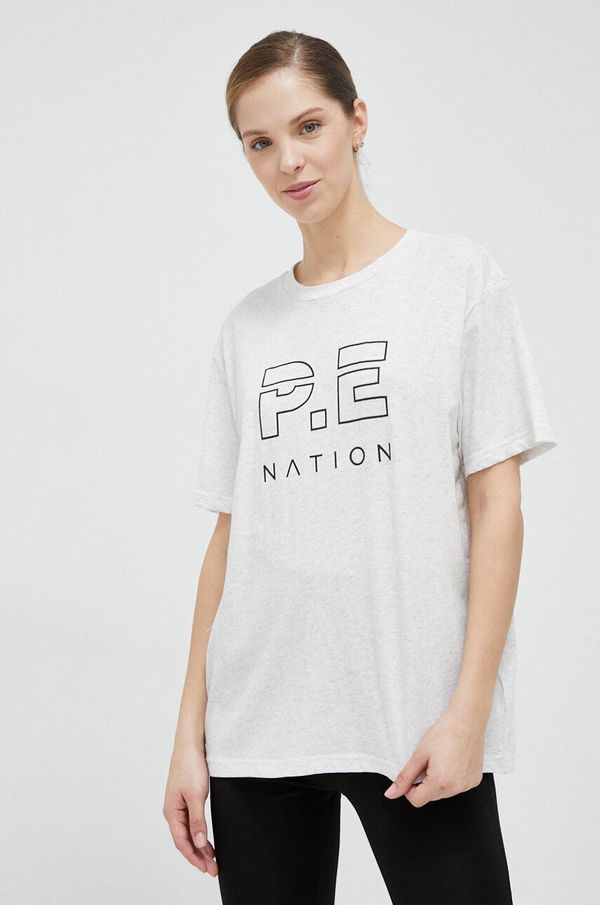 P.E Nation Pamučna majica P.E Nation boja: siva