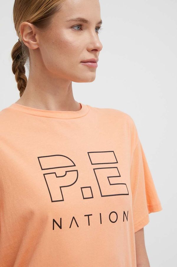 P.E Nation Pamučna majica P.E Nation za žene, boja: narančasta