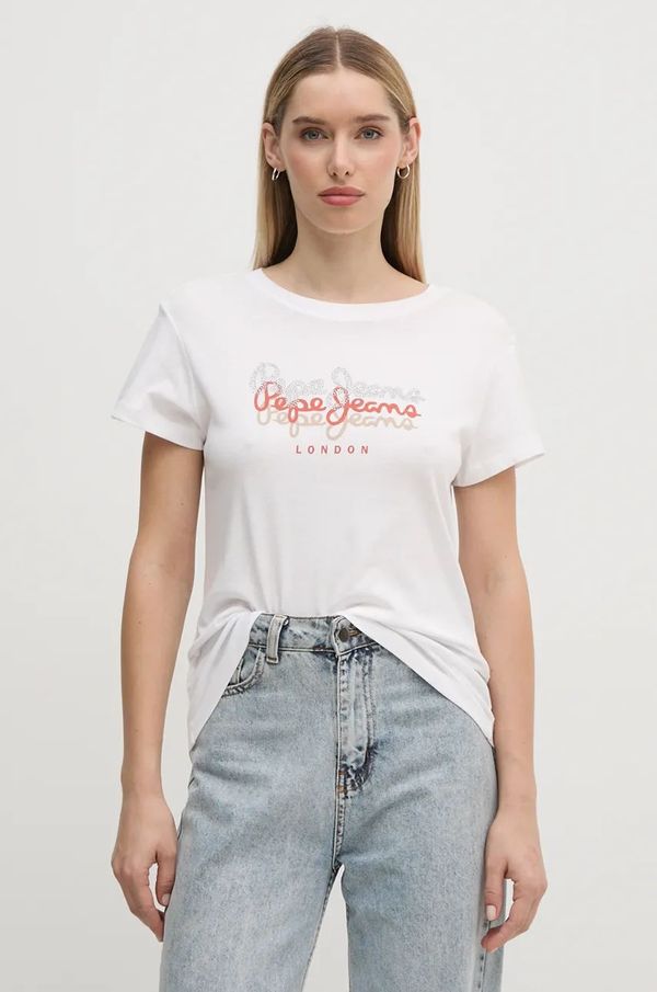 Pepe Jeans Pamučna majica Pepe Jeans GALEY za žene, boja: bijela, PL505941