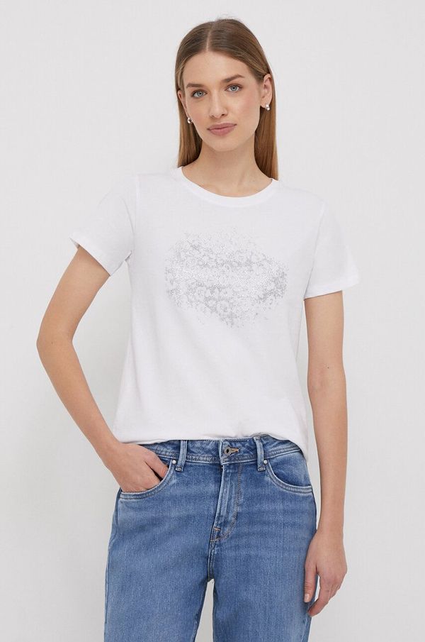 Pepe Jeans Pamučna majica Pepe Jeans KIM za žene, boja: bijela