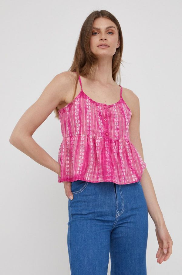 Pepe Jeans Pamučna majica Pepe Jeans Pam za žene, boja: ružičasta, s uzorkom